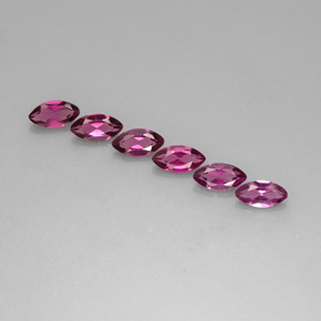 캐럿 천연 핑크빛 퍼플 로돌라이트 가넷 보석, 마퀴즈, 7.7×4.2 mm, VS