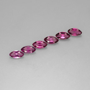 캐럿 천연 핑크빛 퍼플 로돌라이트 가넷 보석, 마퀴즈, 7.7×4.2 mm, VS