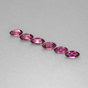 캐럿 천연 핑크빛 퍼플 로돌라이트 가넷 보석, 마퀴즈, 7.2×3.8 mm, VS