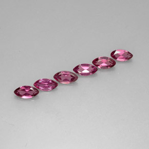 캐럿 천연 핑크빛 퍼플 로돌라이트 가넷 보석, 마퀴즈, 7.2×3.8 mm, VS