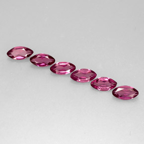 캐럿 천연 핑크빛 퍼플 로돌라이트 가넷 보석, 마퀴즈, 7.7×4.1 mm, VS