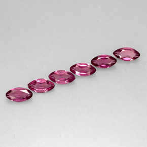 캐럿 천연 핑크빛 퍼플 로돌라이트 가넷 보석, 마퀴즈, 7.7×4.1 mm, VS