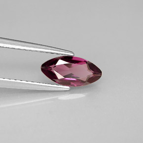 1.01캐럿 천연 핑크빛 퍼플 로돌라이트 가넷, 마퀴즈, 9.1×4.5 mm, VVS-VS