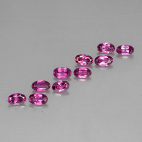 캐럿 천연 핑크빛 퍼플 로돌라이트 가넷 보석, 타원형 컷, 5×3.2 mm, VS