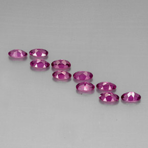 캐럿 천연 핑크빛 퍼플 로돌라이트 가넷 보석, 타원형 컷, 5×3.2 mm, VS