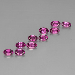 캐럿 천연 핑크빛 퍼플 로돌라이트 가넷 보석, 타원형 컷, 4.9×3.1 mm, VS