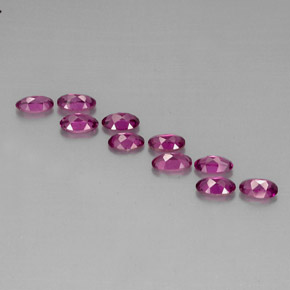 캐럿 천연 핑크빛 퍼플 로돌라이트 가넷 보석, 타원형 컷, 4.9×3.1 mm, VS