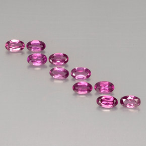 캐럿 천연 핑크빛 퍼플 로돌라이트 가넷 보석, 타원형 컷, 5×3 mm, VS