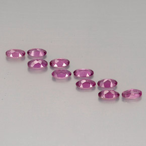 캐럿 천연 핑크빛 퍼플 로돌라이트 가넷 보석, 타원형 컷, 5×3 mm, VS