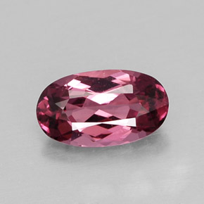 0.95캐럿 천연 라즈베리 레드 로돌라이트 가넷, 타원형 컷, 7.8×4.5 mm, VVS-VS