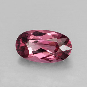 0.95캐럿 천연 라즈베리 레드 로돌라이트 가넷, 타원형 컷, 7.8×4.5 mm, VVS-VS