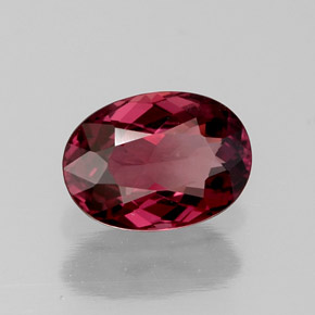 1.22캐럿 천연 라즈베리 레드 로돌라이트 가넷, 타원형 컷, 7.8×5.7 mm, VVS