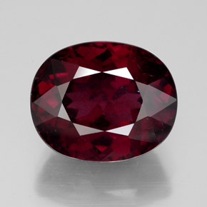 10.51캐럿 천연 라즈베리 레드 로돌라이트 가넷, 타원형 컷, 13.4×11.1 mm, SI