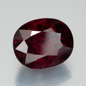 10.51캐럿 천연 라즈베리 레드 로돌라이트 가넷, 타원형 컷, 13.4×11.1 mm, SI