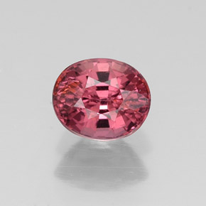 0.70캐럿 천연 라즈베리 레드 로돌라이트 가넷, 타원형 컷, 5.6×4.7 mm, VS
