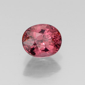 0.70캐럿 천연 라즈베리 레드 로돌라이트 가넷, 타원형 컷, 5.6×4.7 mm, VS