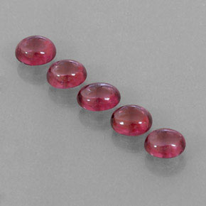 캐럿 천연 라즈베리 레드 로돌라이트 가넷 보석, 투명한, 5.2×4.3 mm, 투명/반투명