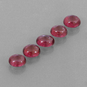 캐럿 천연 라즈베리 레드 로돌라이트 가넷 보석, 투명한, 5.2×4.3 mm, 투명/반투명