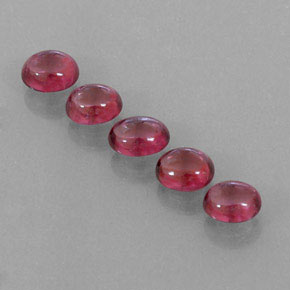캐럿 천연 라즈베리 레드 로돌라이트 가넷 보석, 투명한, 5.2×4.3 mm, 투명/반투명