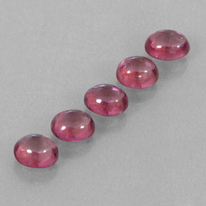 캐럿 천연 라즈베리 레드 로돌라이트 가넷 보석, 투명한, 5.5×4.4 mm, 투명/반투명
