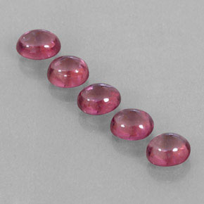 캐럿 천연 라즈베리 레드 로돌라이트 가넷 보석, 투명한, 5.5×4.4 mm, 투명/반투명