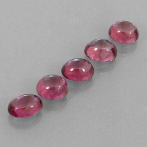 캐럿 천연 라즈베리 레드 로돌라이트 가넷 보석, 투명한, 5.9×4.8 mm, 투명/반투명