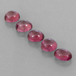 캐럿 천연 라즈베리 레드 로돌라이트 가넷 보석, 투명한, 5.9×4.8 mm, 투명/반투명