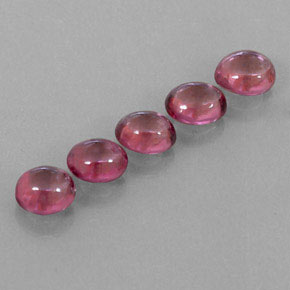 캐럿 천연 라즈베리 레드 로돌라이트 가넷 보석, 투명한, 5.6×4.8 mm, 투명/반투명
