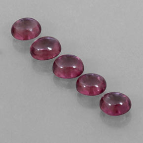 캐럿 천연 라즈베리 레드 로돌라이트 가넷 보석, 투명한, 5.5×4.6 mm, 투명/반투명