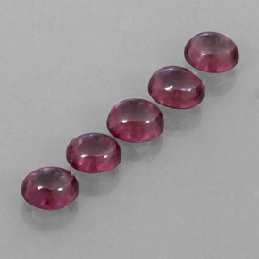 캐럿 천연 라즈베리 레드 로돌라이트 가넷 보석, 투명한, 5.5×4.6 mm, 투명/반투명