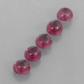캐럿 천연 라즈베리 레드 로돌라이트 가넷 보석, 투명한, 4.83 mm, 투명/반투명