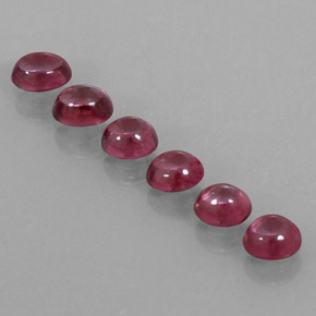 캐럿 천연 라즈베리 레드 로돌라이트 가넷 보석, 투명한, 5.1×4.4 mm, 투명/반투명