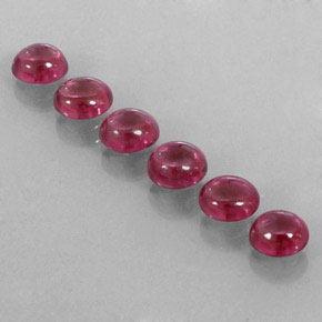 캐럿 천연 라즈베리 레드 로돌라이트 가넷 보석, 투명한, 5.6×5 mm, 투명/반투명