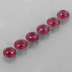 캐럿 천연 라즈베리 레드 로돌라이트 가넷 보석, 투명한, 5.6×5 mm, 투명/반투명