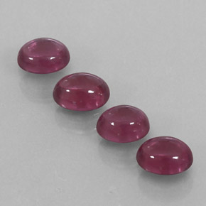 캐럿 천연 라즈베리 레드 로돌라이트 가넷 보석, 투명한, 5.3×4.2 mm, 투명/반투명