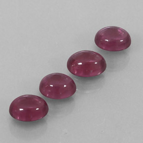 캐럿 천연 라즈베리 레드 로돌라이트 가넷 보석, 투명한, 5.3×4.2 mm, 투명/반투명