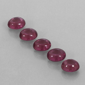 캐럿 천연 라즈베리 레드 로돌라이트 가넷 보석, 투명한, 5.5×4.6 mm, 투명/반투명