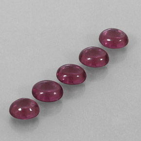 캐럿 천연 라즈베리 레드 로돌라이트 가넷 보석, 투명한, 5.5×4.6 mm, 투명/반투명