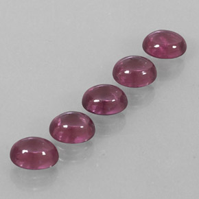 캐럿 천연 라즈베리 레드 로돌라이트 가넷 보석, 투명한, 5.8×4.7 mm, 투명/반투명