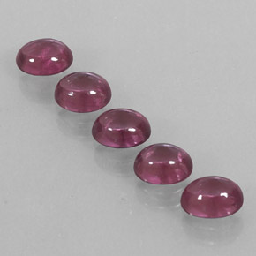 캐럿 천연 라즈베리 레드 로돌라이트 가넷 보석, 투명한, 5.8×4.7 mm, 투명/반투명