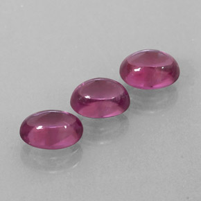 캐럿 천연 라즈베리 레드 로돌라이트 가넷 보석, 투명한, 6×4.4 mm, 투명/반투명