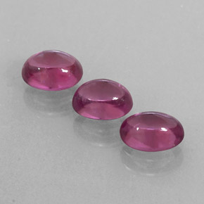 캐럿 천연 라즈베리 레드 로돌라이트 가넷 보석, 투명한, 6×4.4 mm, 투명/반투명