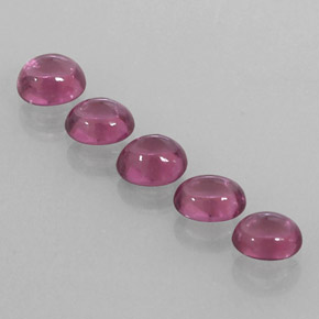 캐럿 천연 라즈베리 레드 로돌라이트 가넷 보석, 투명한, 5.1×4.2 mm, 투명/반투명