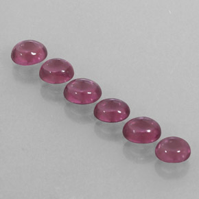캐럿 천연 라즈베리 레드 로돌라이트 가넷 보석, 투명한, 4.8×3.9 mm, 투명/반투명