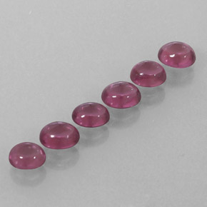 캐럿 천연 라즈베리 레드 로돌라이트 가넷 보석, 투명한, 4.8×3.9 mm, 투명/반투명