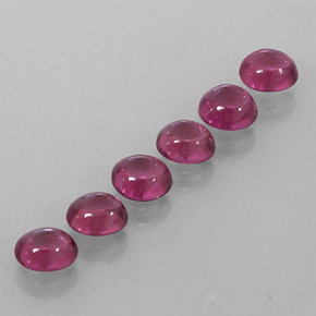 캐럿 천연 라즈베리 레드 로돌라이트 가넷 보석, 투명한, 5.3×4.5 mm, 투명/반투명