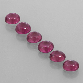 캐럿 천연 라즈베리 레드 로돌라이트 가넷 보석, 투명한, 5.3×4.5 mm, 투명/반투명