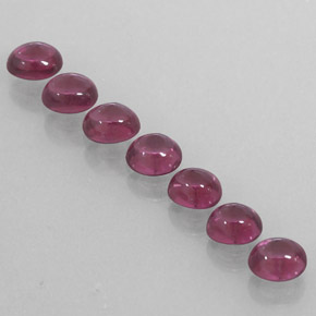 캐럿 천연 라즈베리 레드 로돌라이트 가넷 보석, 투명한, 5.1×4.2 mm, 투명/반투명