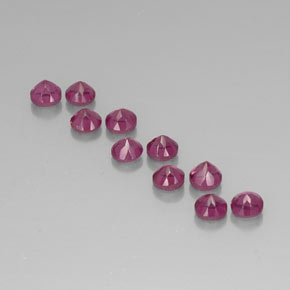 캐럿 천연 라즈베리 레드 로돌라이트 가넷 보석, 라운드 컷, 3.61 mm, VVS-VS