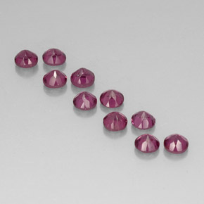 캐럿 천연 라즈베리 레드 로돌라이트 가넷 보석, 라운드 컷, 3.59 mm, VVS-VS